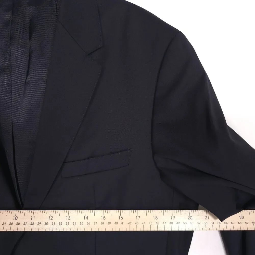 HUGO BOSS Guabello Super 120s 100% Virgin Wool Blazer Sport Coat Black Italy 40L